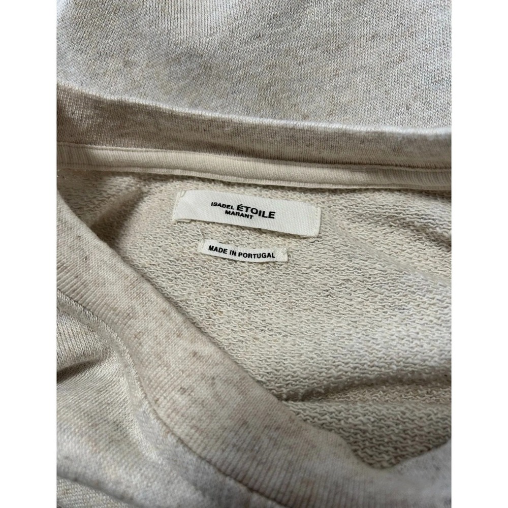 Isabel Marant Etoile Fewlyn Dress Size Small 36 Cotton Linen Knit Ruched Gray - Picture 5 of 10